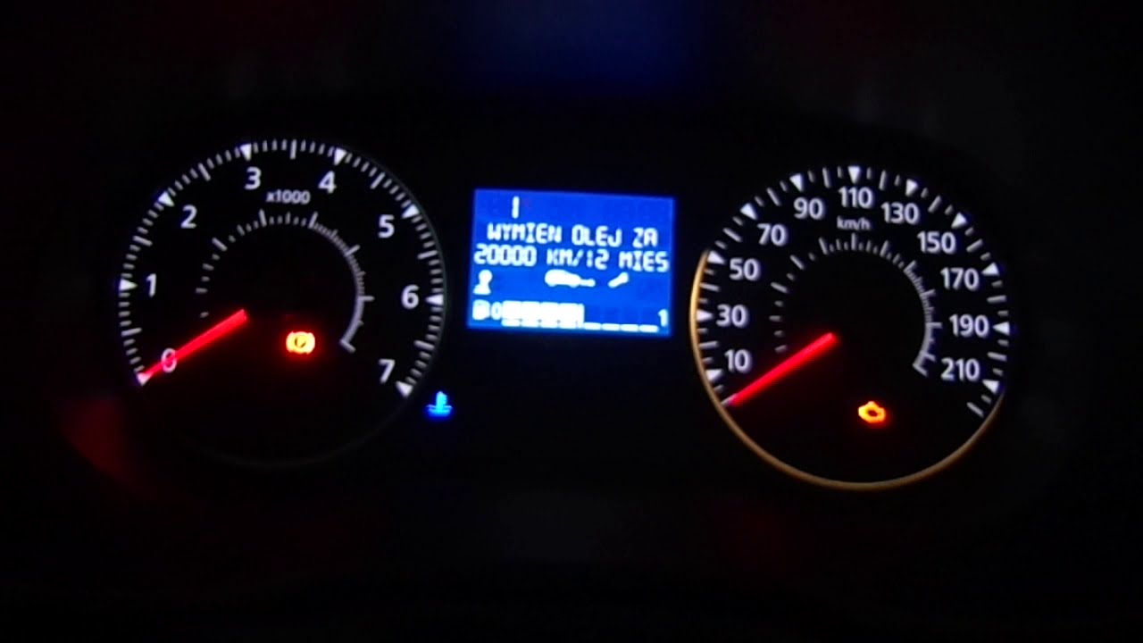 Kasowanie Inspekcji Dacia Daster / Oil Service Indicator Light Reset Dacia Daster