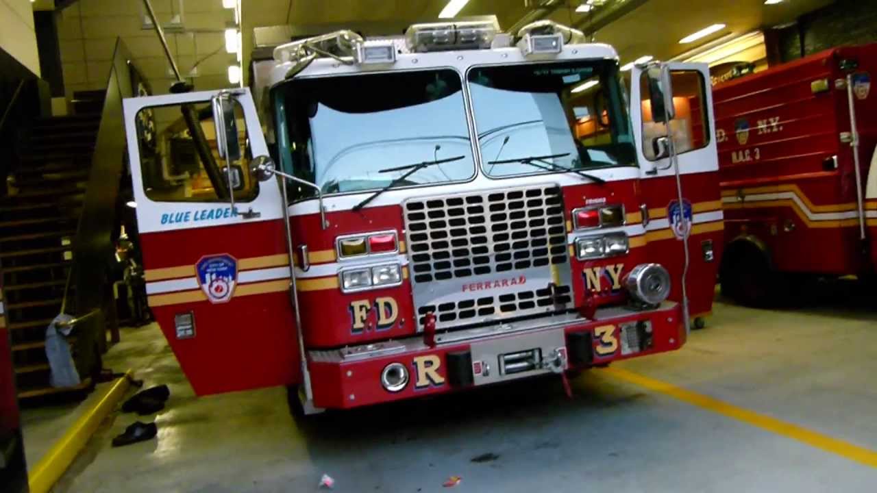 FDNY Rescue 3 and RAC 3 respond 10-75 with real Q