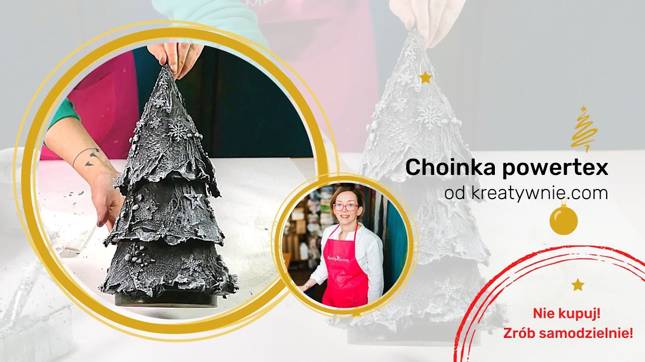Choinka Powertex - paperdecoration, utwardzanie i bielenie - Dorota Freitag