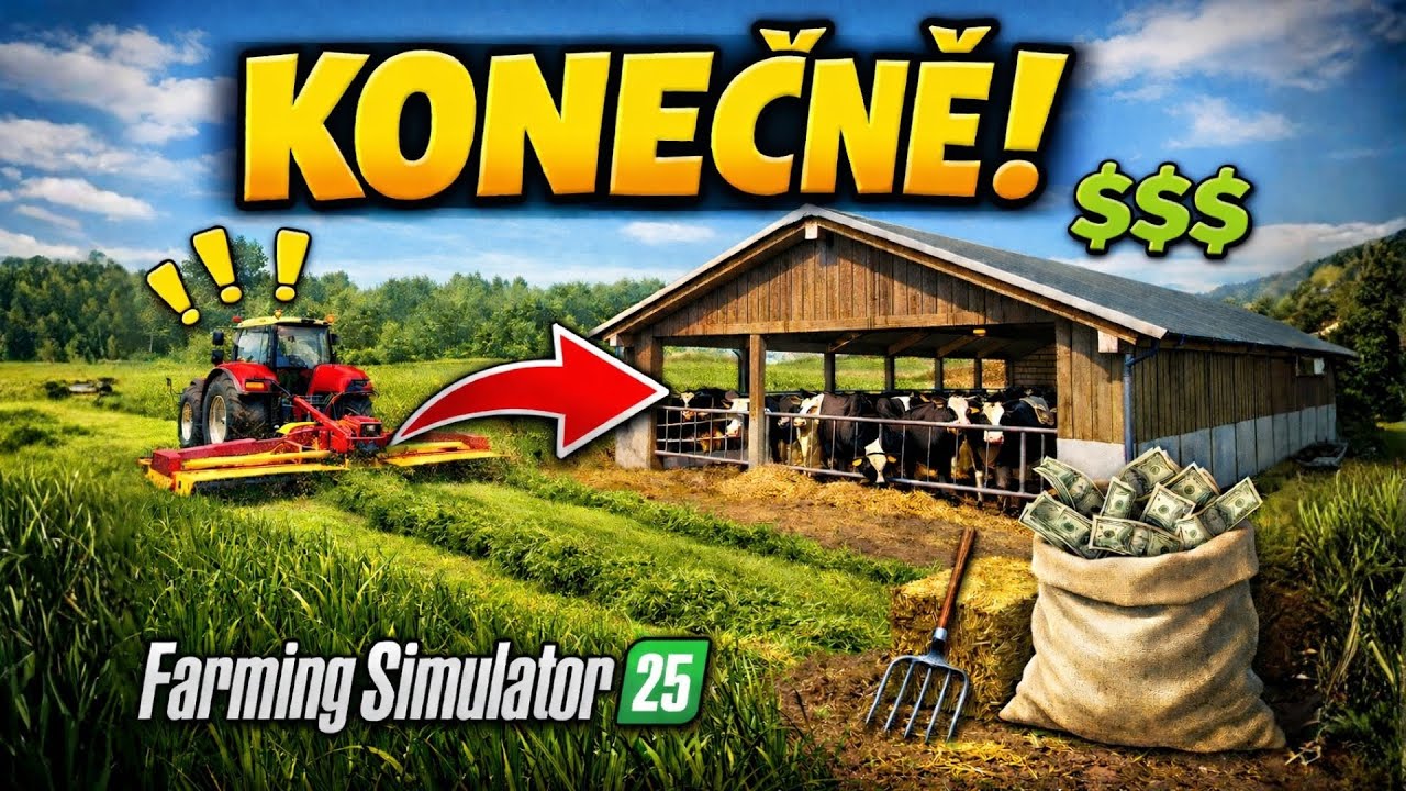 Konečně máme krávy | Farming Simulator 25: Farmlands #5