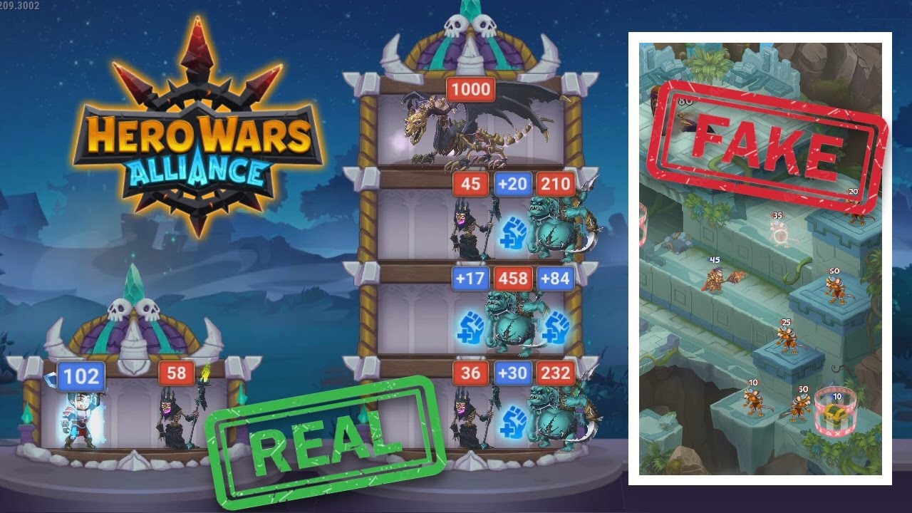 Hero Wars: Alliance (mobile) gameplay, and it's not like the ads