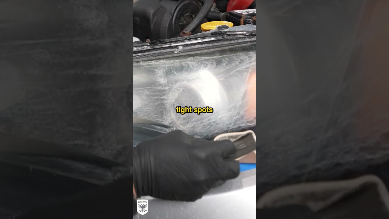 Restoring Faded Headlights!         #cardetailing #ammonyc #carcleaning #automobile
