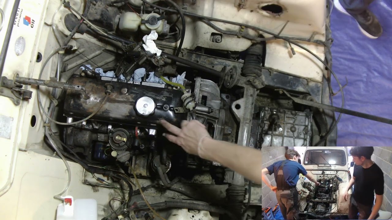 Nettoyage du moteur - Renault 4L R4 - Préparation 4L Trophy