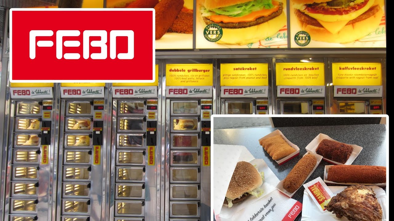 FEBO | HOT FOOD VENDING MACHINES | AMSTERDAM NETHERLANDS | HOW TO AND REVIEW