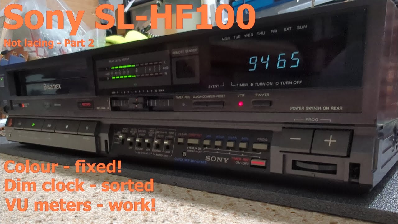 Sony SL-HF100 BetaHiFi Betamax - Now lacing but... Part 2