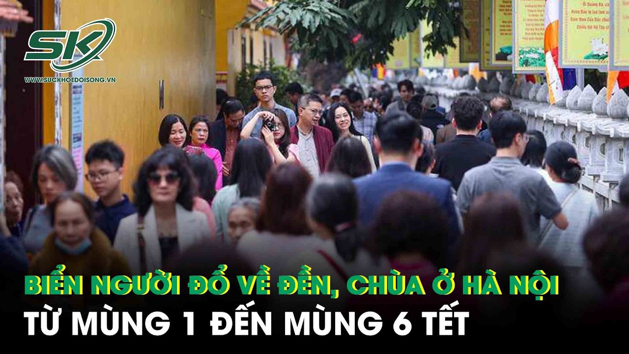 Biển người đổ về đền, chùa ở Hà Nội cầu an trong ngày đầu năm mới