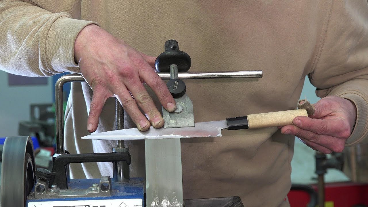 Sch&auml;rfen mit der Tormek T7 #2 Filetiermesser, Shape a japanese knife on the Tormek T7