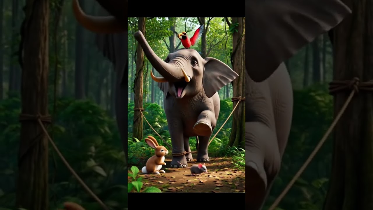 The Kind Elephant & Little Bird#KindHeartedElephant#LittleBirdStory#MoralStoryForKids#KidsMoralStory