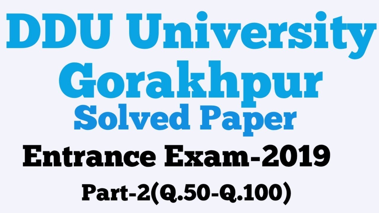 DDU University Gorakhpur Solved entrance paper-2019 BA /STUDY X Educare
