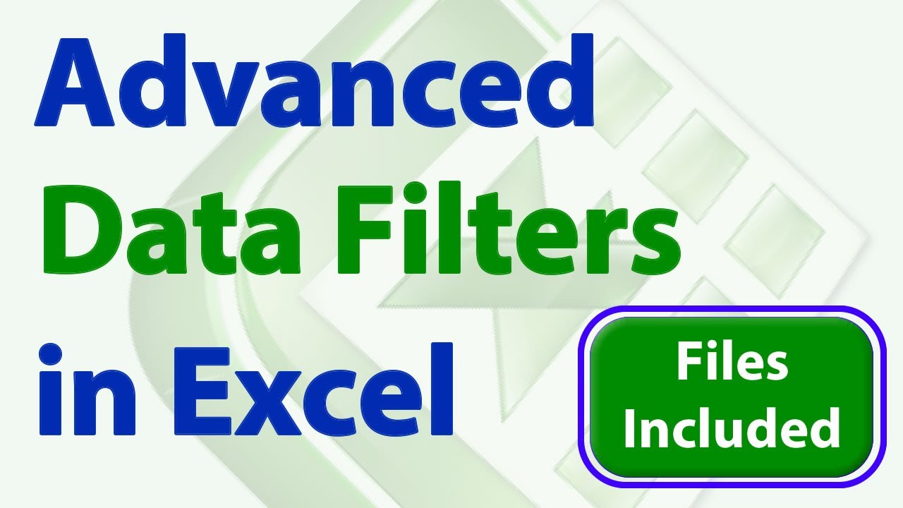 Learn Advanced Data Filter Techniques in Excel