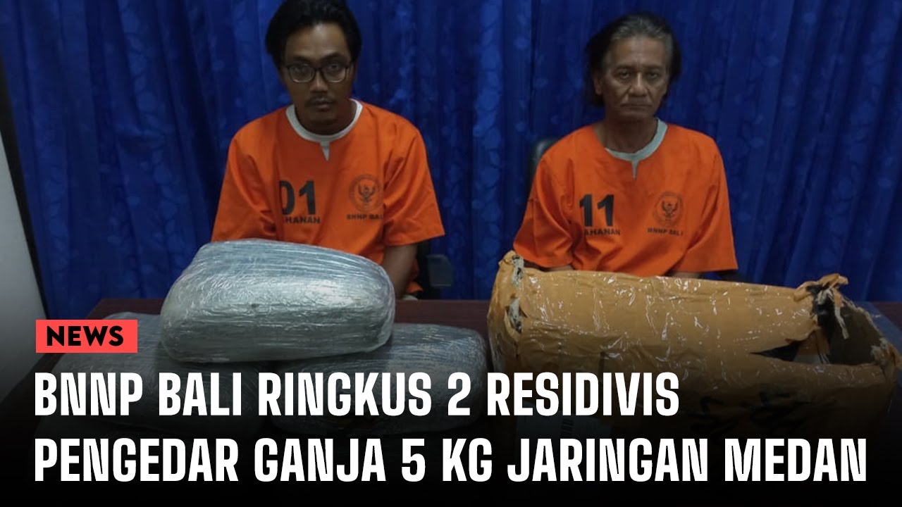BNNP Bali Ringkus 2 Residivis Pengedar Ganja 5 Kg Jaringan Medan