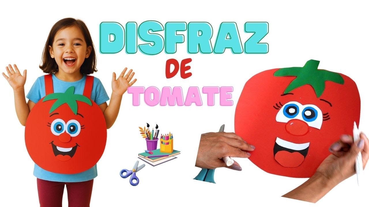 COMO HACER DISFRAZ DE TOMATE PARA NIÑOS 🍅