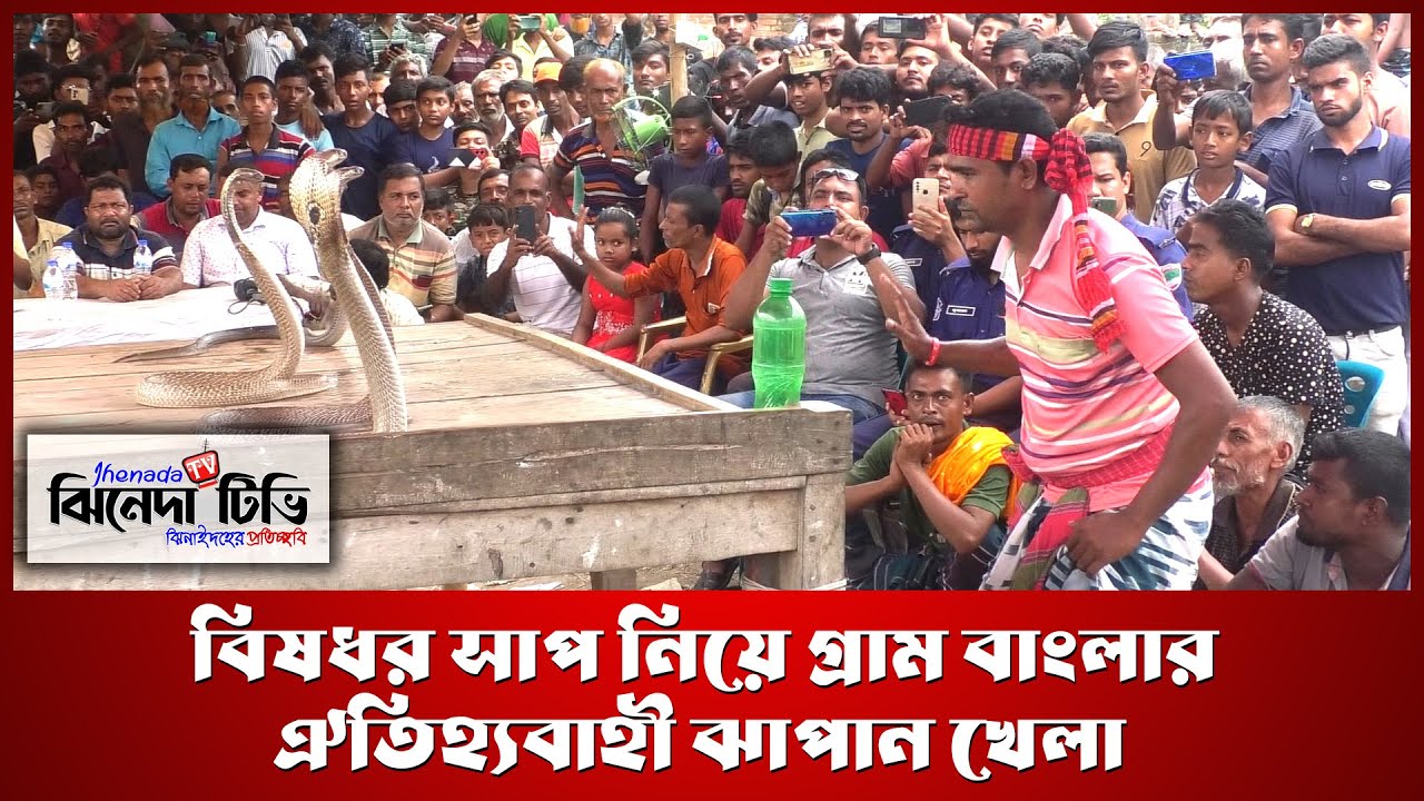 বা/ন মেরে সাপকে কাবু করতে ব্যাস্ত সাপুড়ে, এই খেলা দেখতে হাজারো মানুষের ঢল