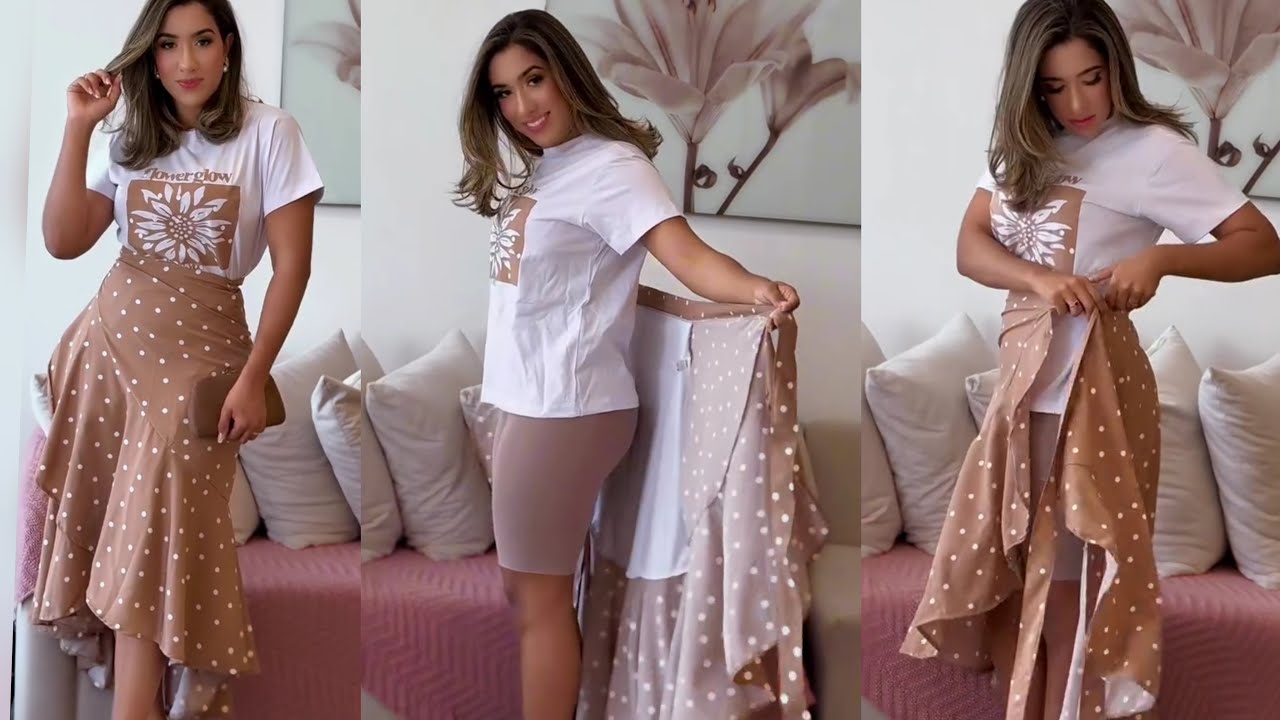 How to Make an Overlap Wrap Skirt with Waist Tie
