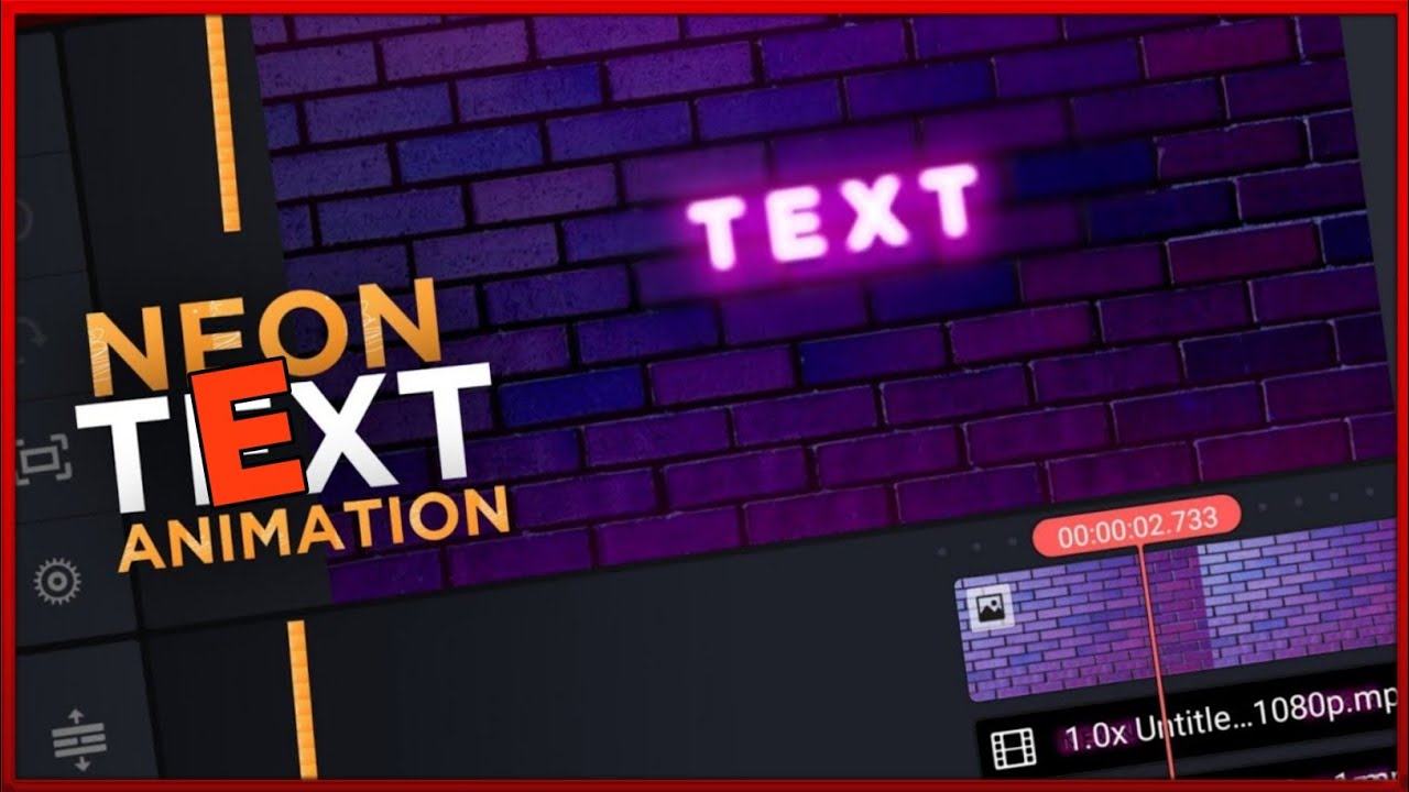 Unique Neon Text Animation Effect With KineMaster! | text animation in kinemaster