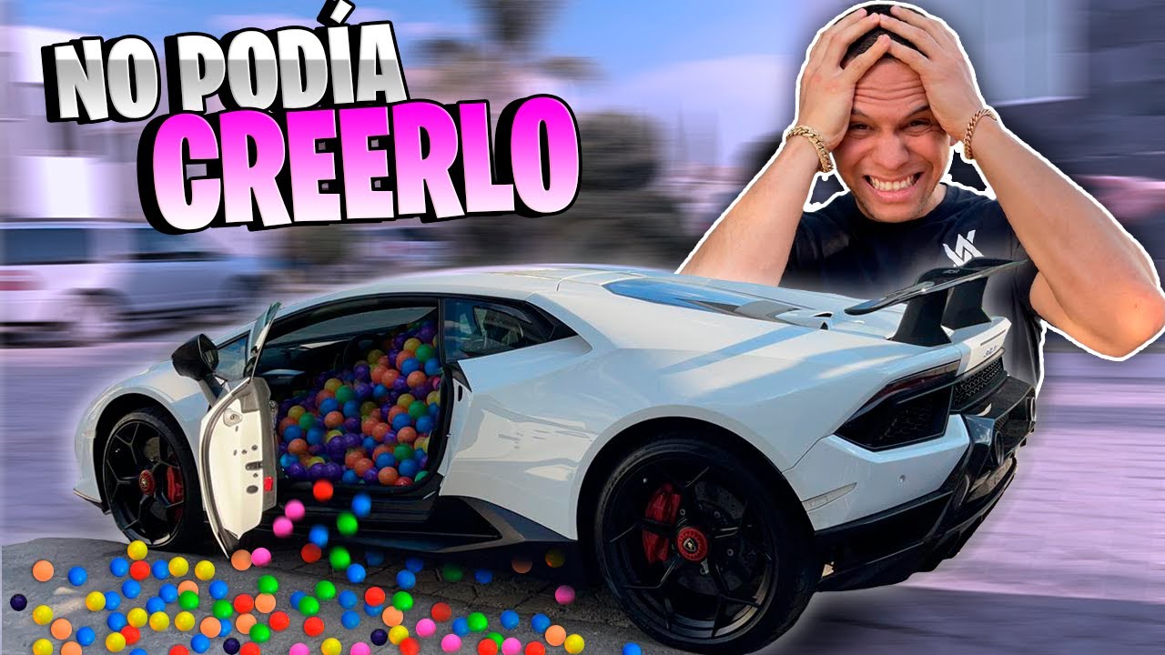 LLENO EL LAMBORGHINI DE PELOTAS A MI NOVIO ALFREDO VALENZUELA *broma* || ANDREA NAVARRO