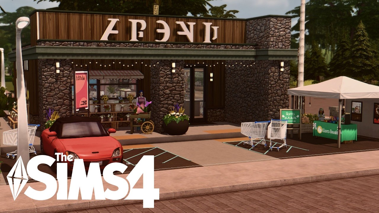 Наконец-то строю функциональный продуктовый магазин для мода Grocery Store NPCs Mod | Sims 4: быс...