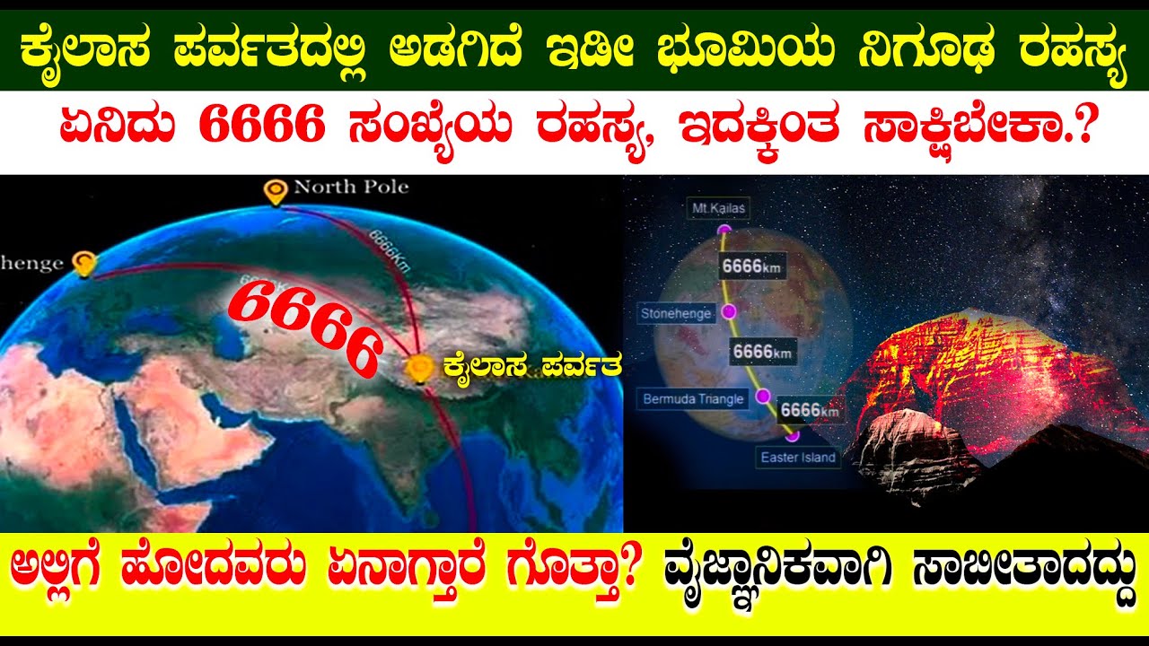 ಕೈಲಾಸ ಪರ್ವತದ ರಹಸ್ಯಕ್ಕೂ  6666 ಸಂಖ್ಯೆಯ ನಿಗೂಢತೆಗೂ ಅದೆಂಥಾ ನಂಟು ? ಇದಕ್ಕಿಂತ ಸಾಕ್ಷಿಬೇಕಾ ?