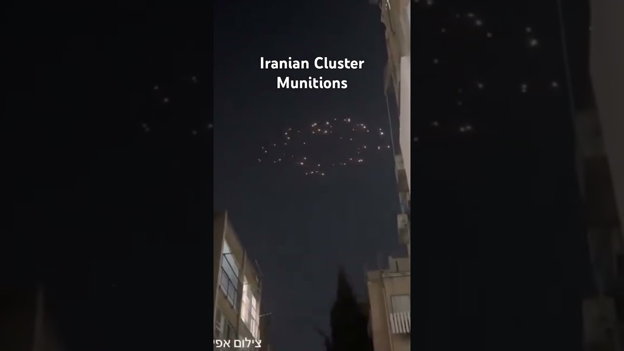 Iranian ballistic missile releases cluster warheads #breaking #weapons