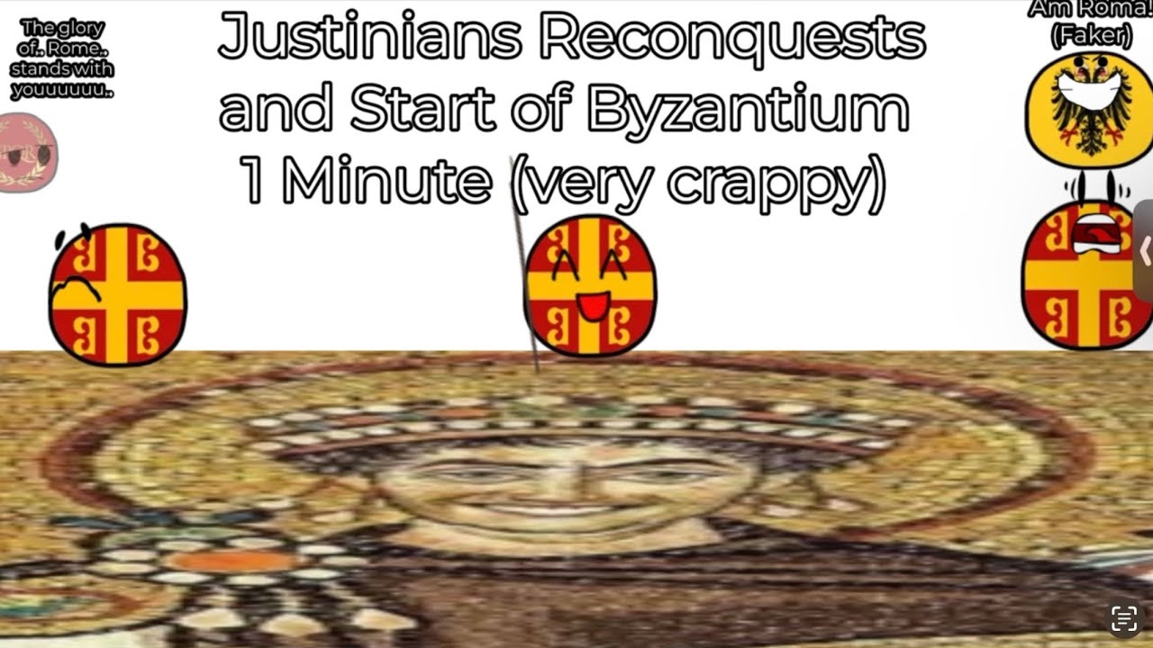 Justinians Reconquests and Start of Byzantium in 1 Minute 
