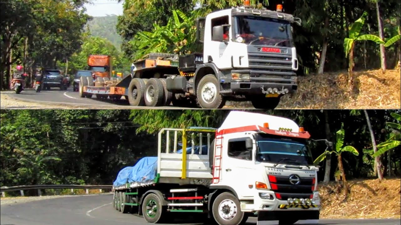 Truk Tronton Dan Trailer Hino Fuso Isuzu Lowbed Scania Melibas Ditikungan Times