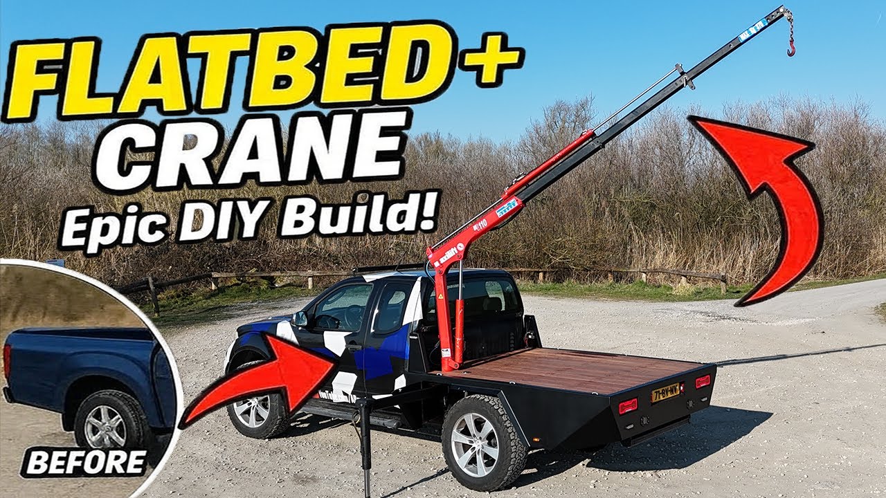 Полная сборка: переделка Nissan Navara в пикап с бортовой платформой с помощью крана