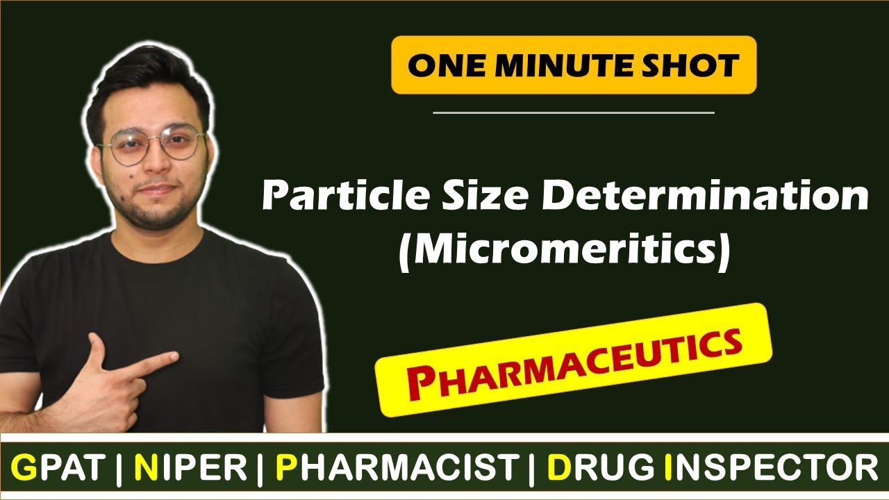 PARTICLE SIZE DETERMINATION METHODS | MICROMERITICS | GPAT | NIPER | PHARMACIST | DI