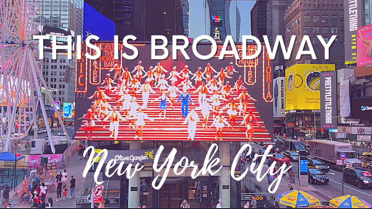 THIS IS BROADWAY by The Broadway League narrated by Oprah Winfrey in Times Square, New York City