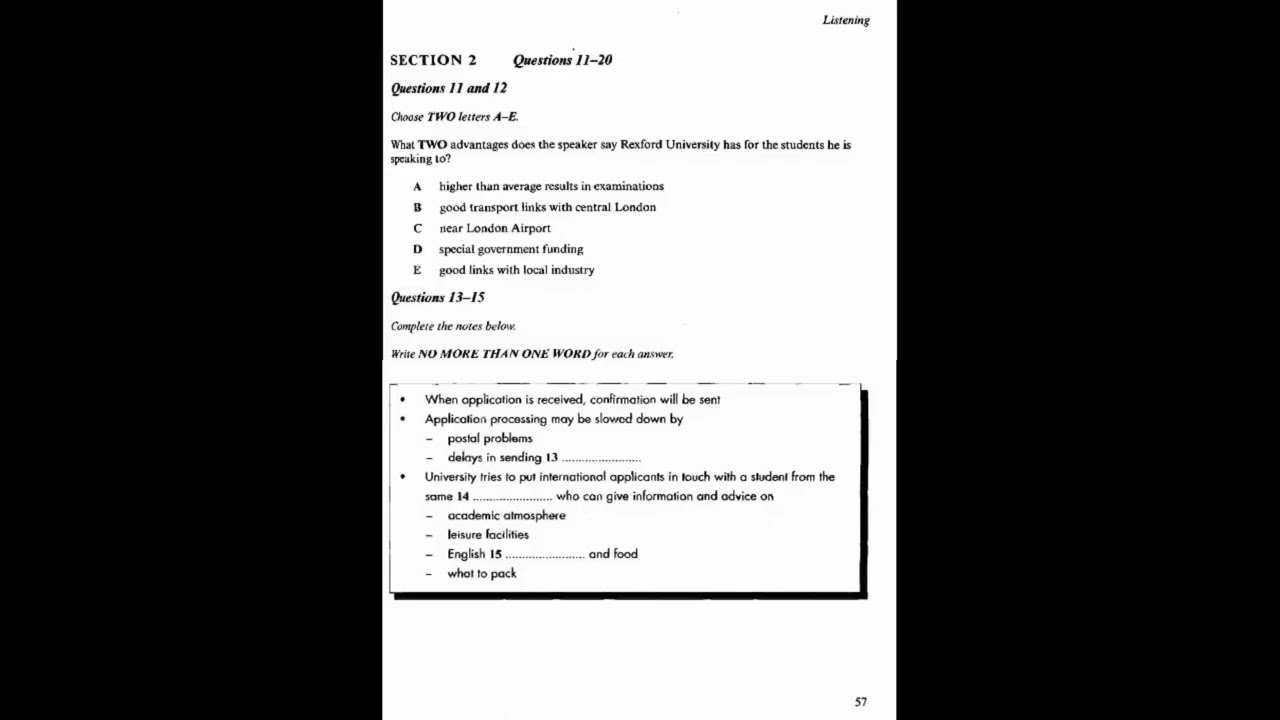 IELTS LISTENING TEST ALL SECTION | Mintons car mart