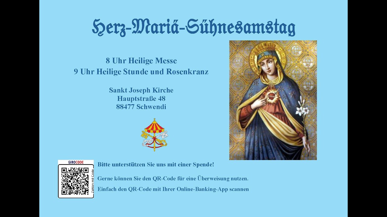 Herz-Mariä-Sühnesamstag | 7. Februar 2026