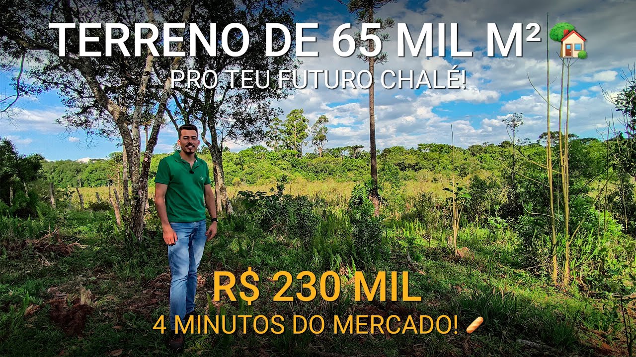 TERRENO COM + DE 65 MIL M² PARA SUA FUTURA CHÁCARA - R$ 230 MIL