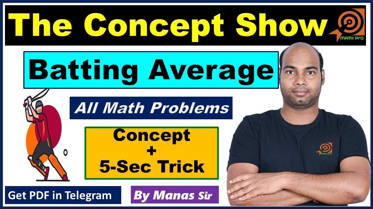 15 min Concept I Batting Average Concept and Tricks I OSSC OSSSC RI ARI LSI BEd Teacher Exam