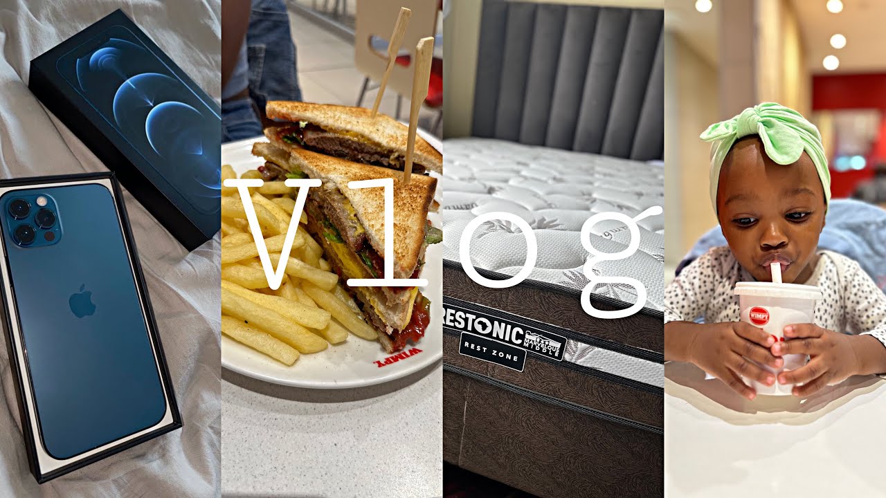 VLOG: NEW iPHONE FOR KIM || NEW BED || BREAKFAST AT WIMPY FOR THE FIRST TIME