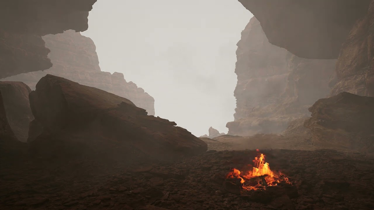 Shelter from the Sandstorm - Sandstorm Wind, Campfire Ambience