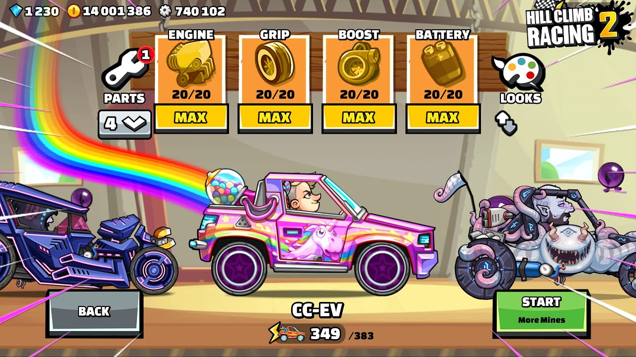 Hill Climb Racing 2 - PONY UPDATE! NEW PAINTS and LOOKS Walkthrough GamePlay