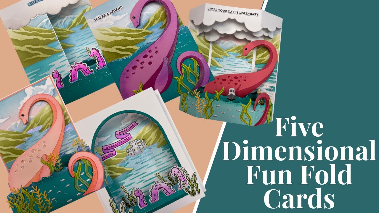 Five Dimensional Fun Fold Cards that fold flat | Hero Arts Don&rsquo;t Stop Believing collection