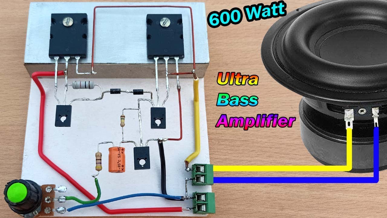 Simple & Powerful Ultra Heavy Bass Amplifier // How to Make Amplifier With TTC5200 // 5  Transistor