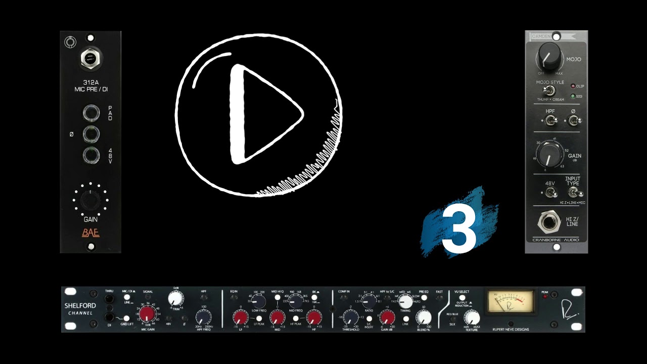 Mic Pre Shootout - Blind Test - Neve Shelford Channel VS BAE 312a VS Crandborne Audio Camden