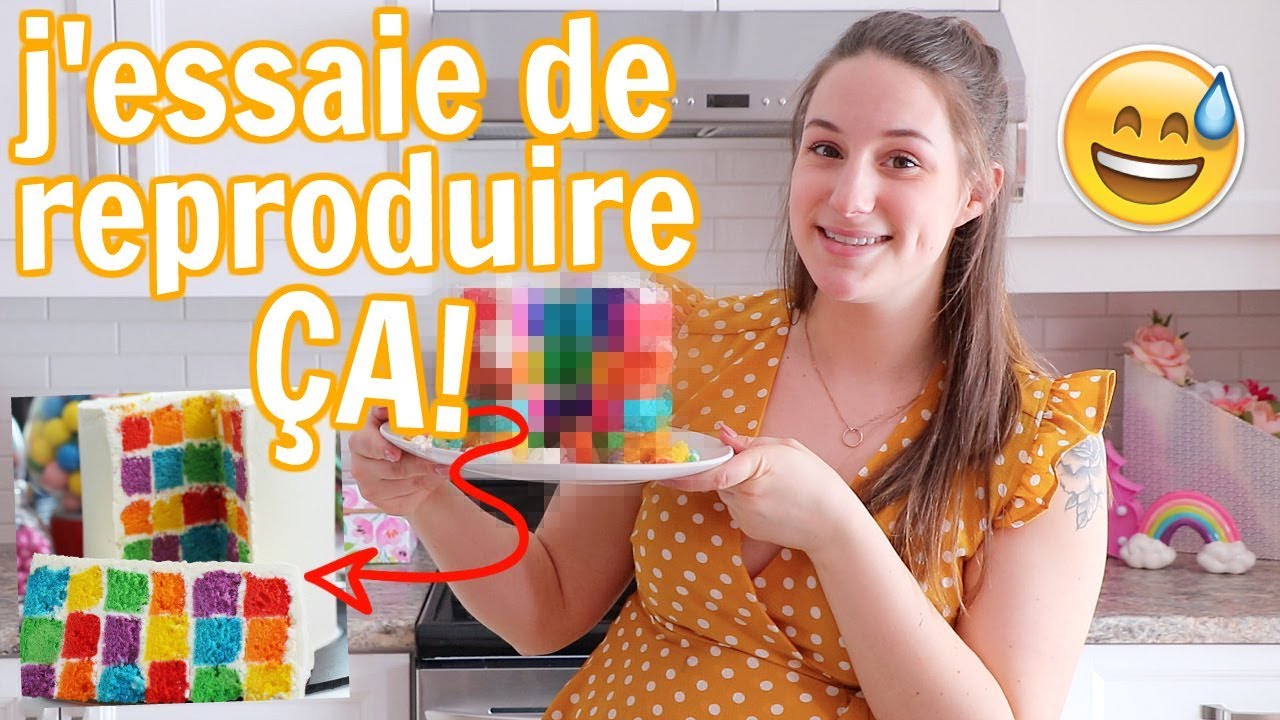 J'ESSAIE DE REPRODUIRE UN GÂTEAU QUADRILLÉ | Amélie Barbeau