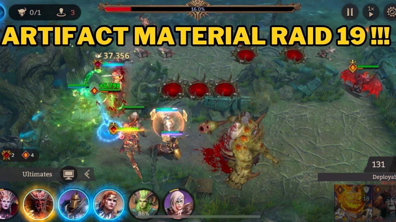 ARTIFACT MATERIAL RAID 19 MY WAY ! WATCHER OF REALMS #watcherofrealmsgameplay