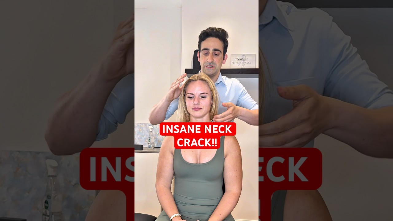 INCREDIBLY LOUD AND SATISFYING NECK CRACK! #asmr #satisfying #osteopath #chiropractic
