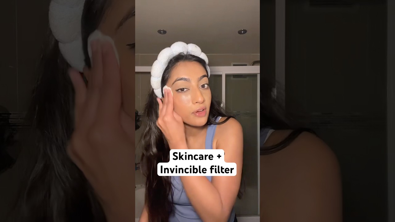 Skincare + invincible filter🥲 #eczema #eczemaskincare