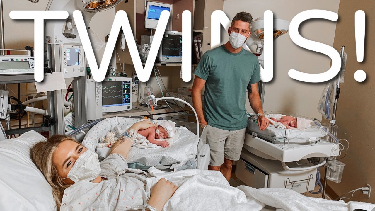 MEET OUR BABIES! TWIN BIRTH VLOG | LAUREN & ARIE