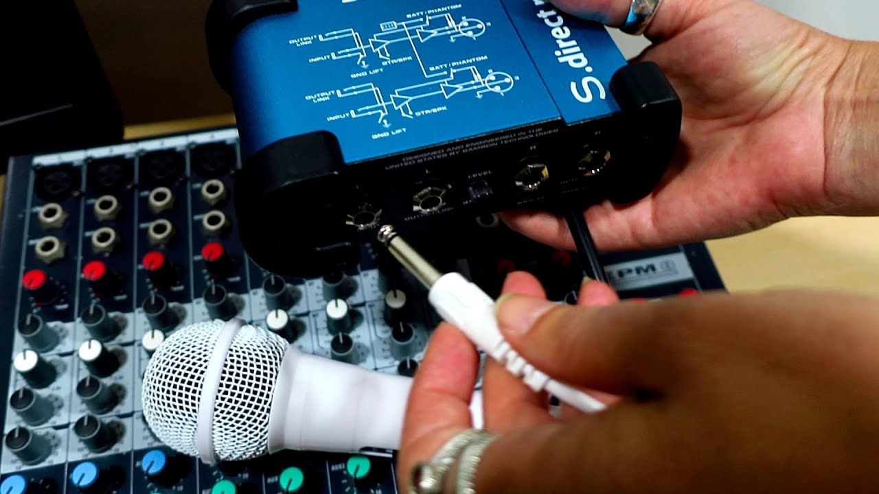 CÓMO CONECTAR UN MICRÓFONO NO BALANCEADO EN LA ENTRADA XLR-3 DE LA CONSOLA CON PHANTOM - CAJA DI BOX