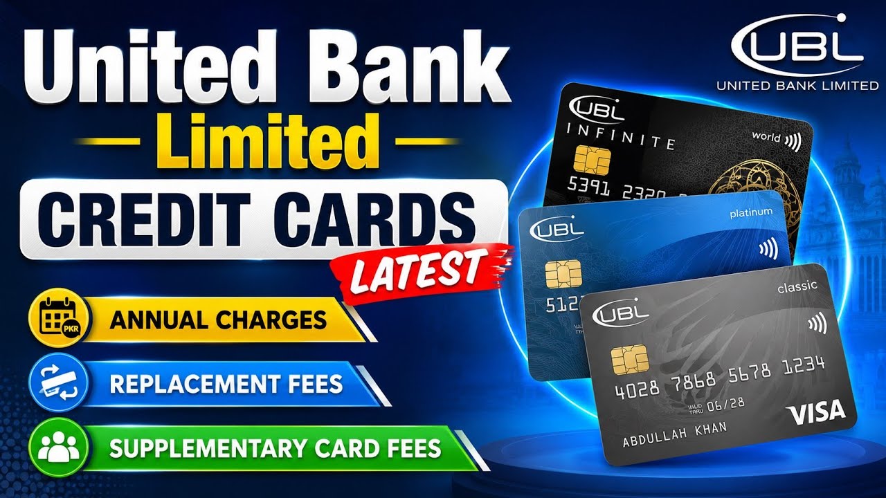 UBL Credit Cards Latest Charges | Annual Fee, Joining Fee & Other Charges