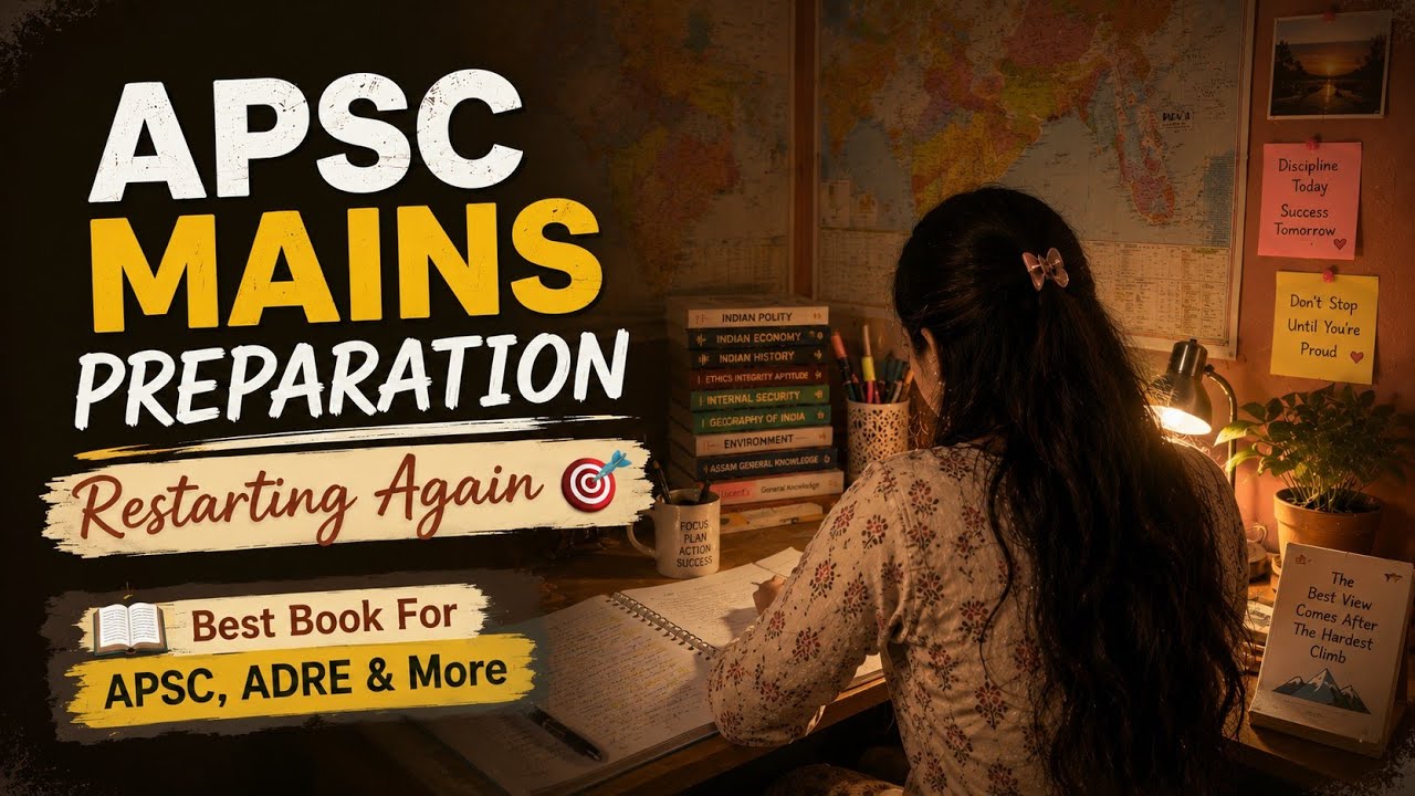 APSC Mains Preparation Vlog📚🎯 | A day in life of UPSC / APSC Aspirant ☺️  |#apsc #Assam #upsc # adre