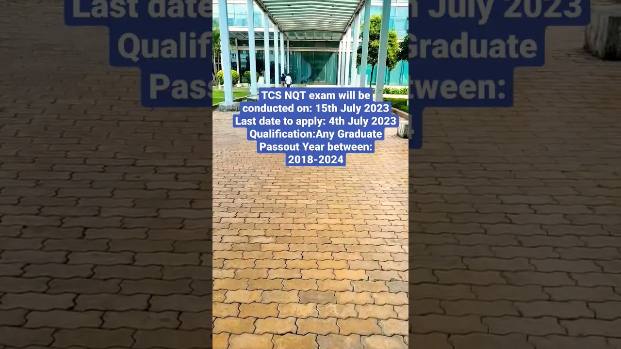 TCS NQT EXAM 2023 || LAST DATE 4TH JULY 2023||#shorts #jobs  #jobsupdatedaily #tcs #tcsnqt2023 #2023
