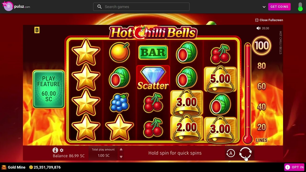 Hot Chilli Bells Slot Play on Pulsz.com