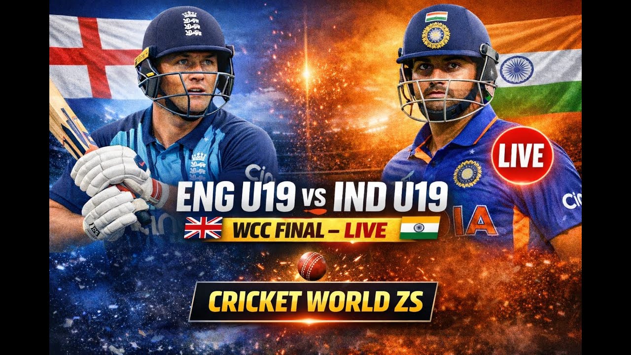 Eng vs Ind U19 WC FINAL live only commentary and scoreboard not live streaming