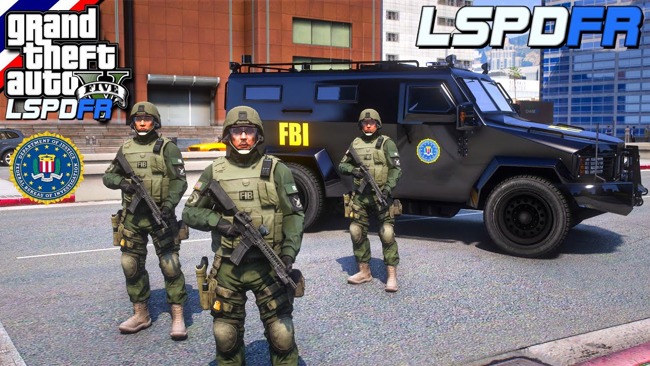 GTA V - LSPDFR มาเป็นตำรวจในเกม GTA V SWAT FBI หน่วยสวาทไล่ล่าคนร้าย ขโมยรถถังหุ้มเกราะ #346